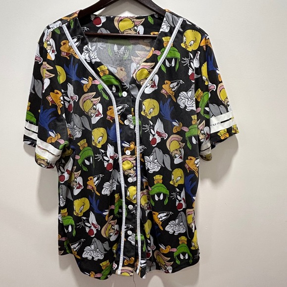 Looney Tunes Bugs Bunny Tweety Bird Baseball Jersey Shirt Cartoon Character - Picture 3 of 7